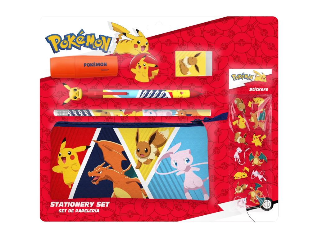 Set de Papeterie avec trousse triple Pokémon