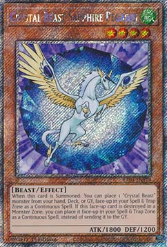 Bête Cristalline : Pégase de Saphir (V.2 - Quarter Century Secret Rare)