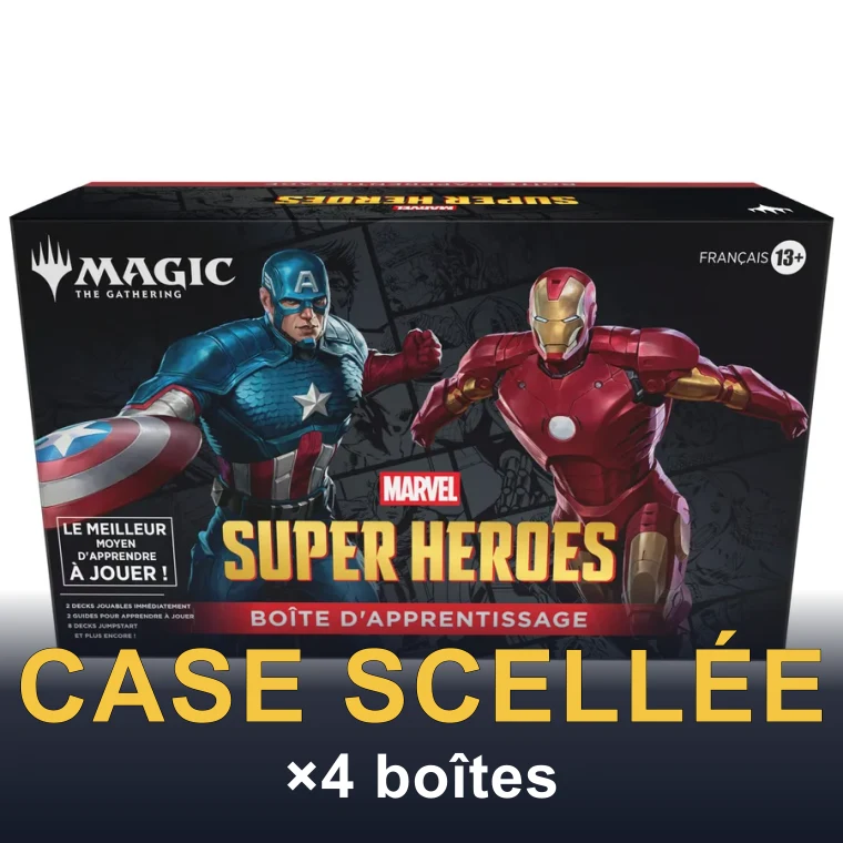 Case de 4 boîtes d'apprentissage Marvel Super Heroes