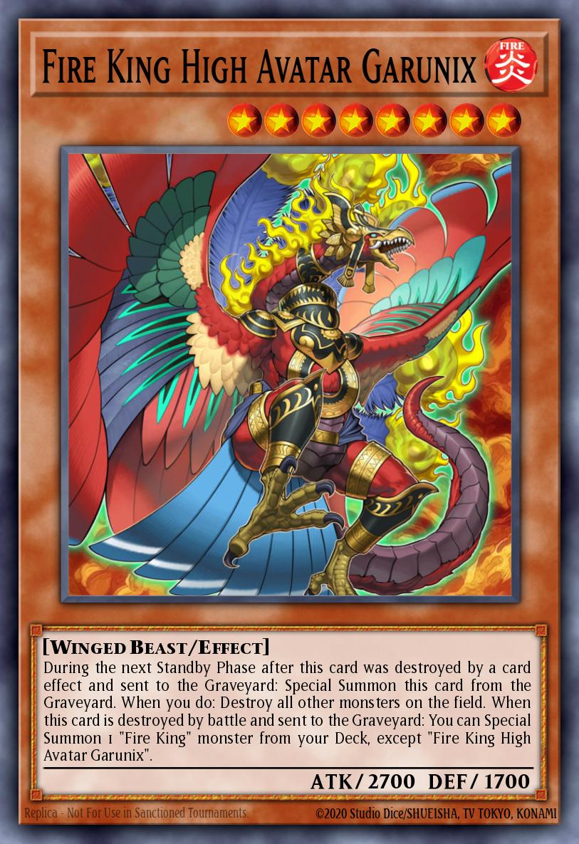 Avatar Grand Roi du Feu Garunix (V.1 - Platinum Secret Rare)